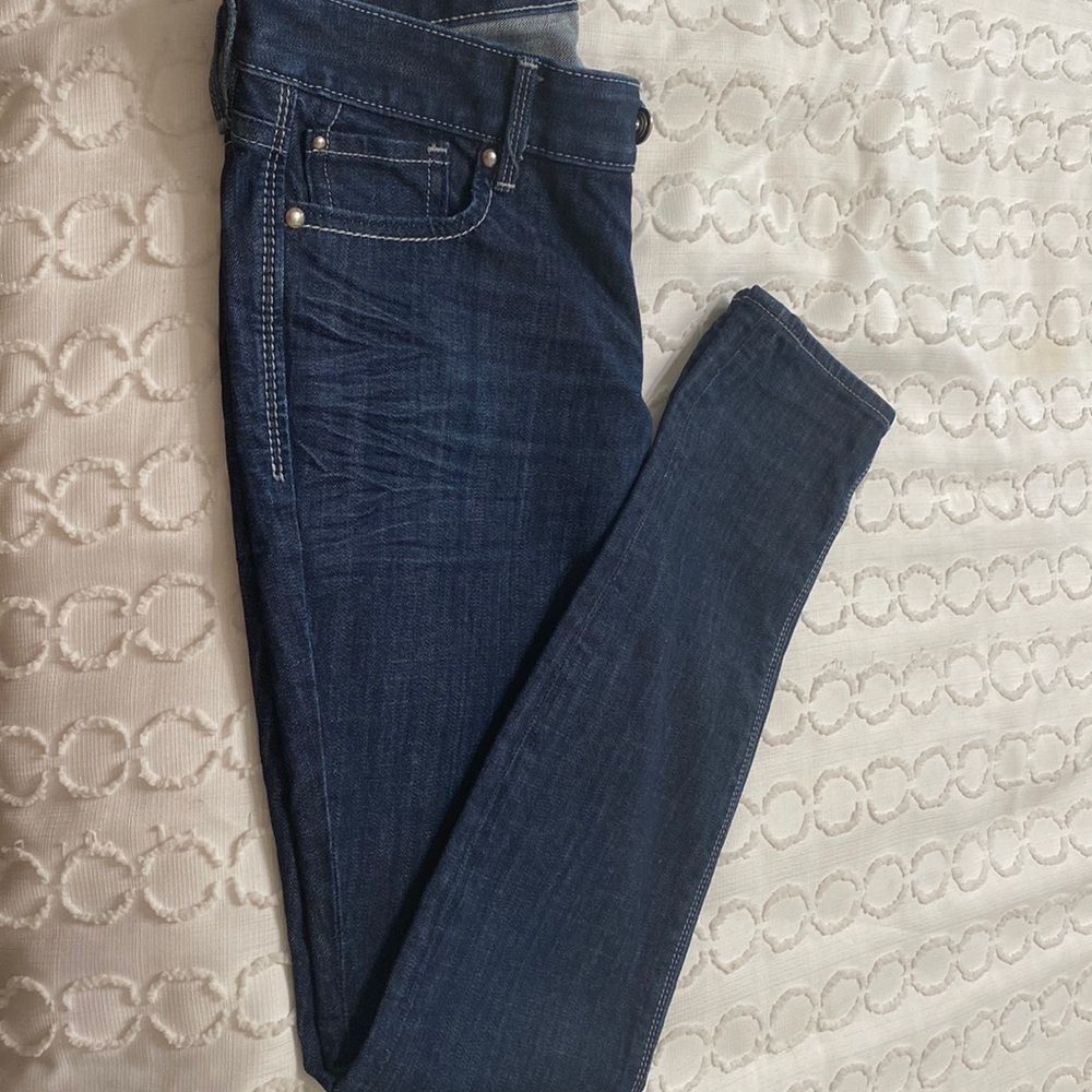 Express dark denim jeans skinny leg